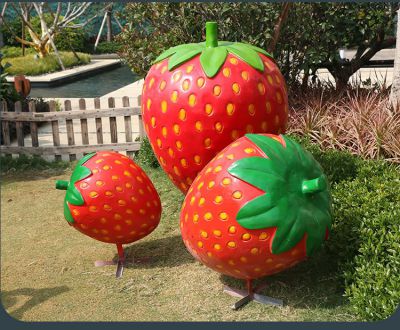 玻璃钢仿真草莓，大中小按需制作
