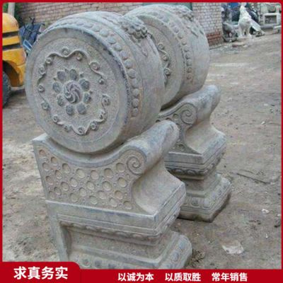 庭院门口门墩青石石雕户外一对抱鼓石博鱼网页版