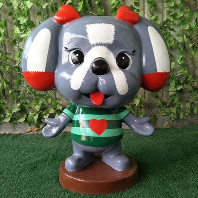 玻璃钢卡通动物博鱼网页版 幼儿园小区草地户外十二生肖模型摆件