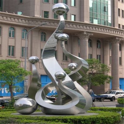 广场摆放不锈钢抽象圆球艺术造型景观博鱼网页版