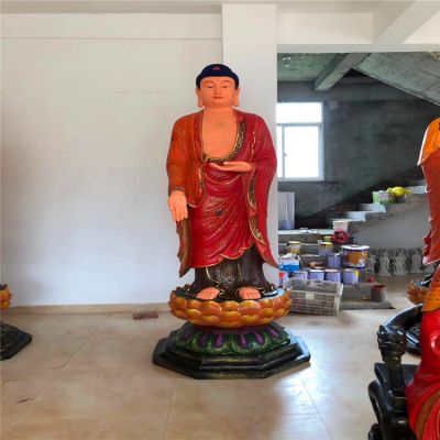 玻璃钢彩绘庙宇大型景观三圣博鱼网页版