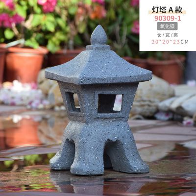 花园庭院落地石灯摆件日式装饰宫灯禅意摆件博鱼网页版