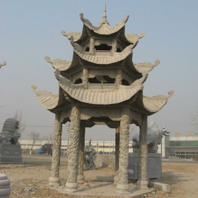 欧式大理石石雕户外园林景观凉亭博鱼网页版