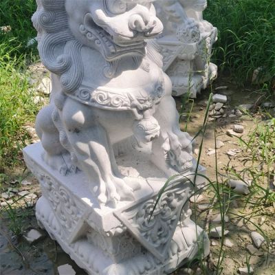 石雕狮子草白玉狮子博鱼网页版