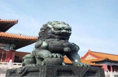户外大型仿古做旧青石石雕狮子博鱼网页版
