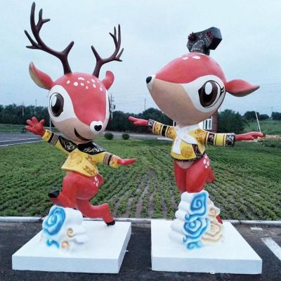广场摆放玻璃钢卡通吉祥物主题博鱼网页版