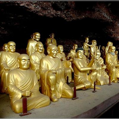 景区不锈钢喷金烤漆大型景观十八罗汉博鱼网页版