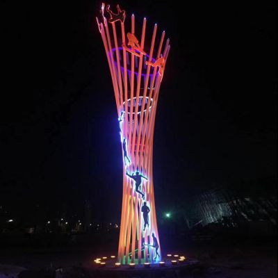 城市广场摆放不锈钢抽象艺术景观博鱼网页版