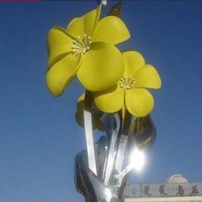 不锈钢镜面烤漆花朵广场园林景观博鱼网页版