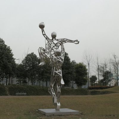 户外公园不锈钢镂空抽象人物博鱼网页版