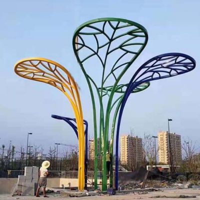 不锈钢镂空户外园林景观植物博鱼网页版摆件