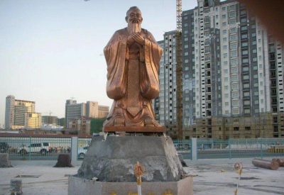 校园万世师表孔子铸造黄铜博鱼网页版