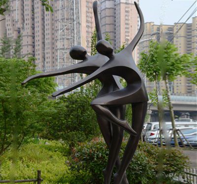 抽象跳舞人物玻璃钢仿铜博鱼网页版