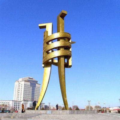 不锈钢喷漆抽象广场地标性景观博鱼网页版摆件