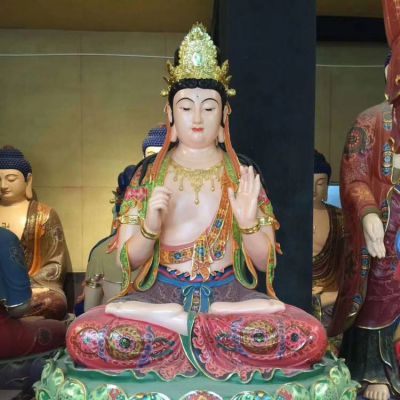 宗教寺庙大型玻璃钢彩绘文殊普贤博鱼网页版