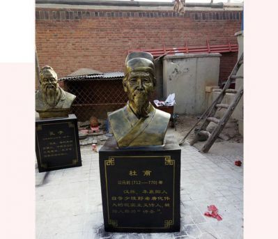 校园景区唐代诗人仿铜玻璃钢杜甫头胸像博鱼网页版