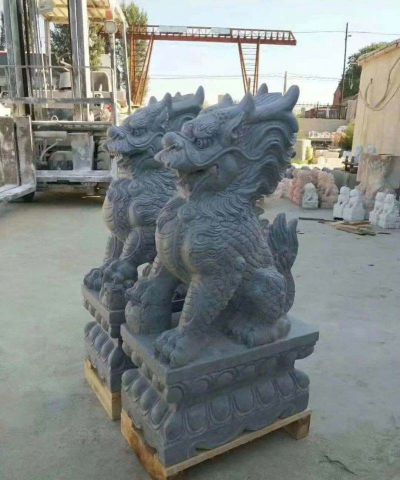 户外广场大理石石雕神兽麒麟博鱼网页版