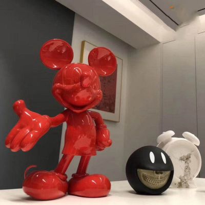 网红店铺玻璃钢红色米老鼠博鱼网页版