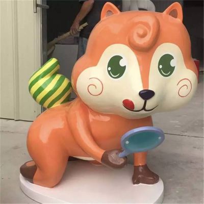 商场店铺玻璃钢卡通小松鼠博鱼网页版