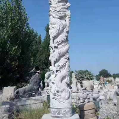 广场石龙柱 雕刻仿古石雕盘龙柱博鱼网页版