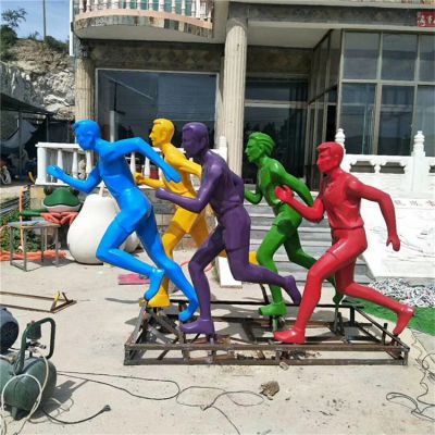 玻璃钢彩绘校园广场运动主题人物博鱼网页版