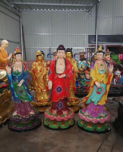 寺庙玻璃钢佛像彩绘西方供奉三圣博鱼网页版