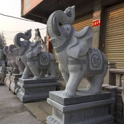大理石石雕户外庭院酒店门口招财大象