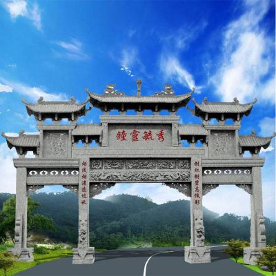 大理石石雕景观中式石雕牌坊博鱼网页版