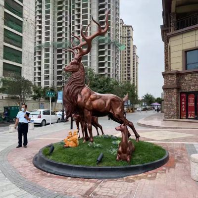 广场大型景观装饰品摆件鹿博鱼网页版