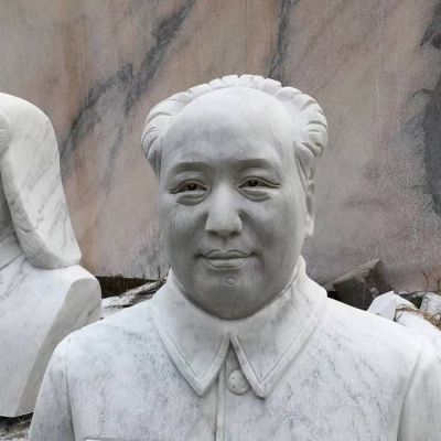 大理石石雕户外园林名下胸像毛主席