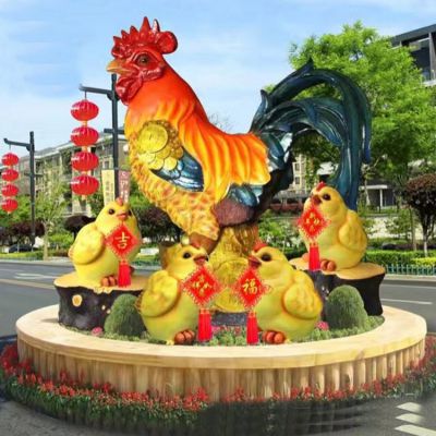 玻璃钢卡通动物博鱼网页版广场夜市创意摆件