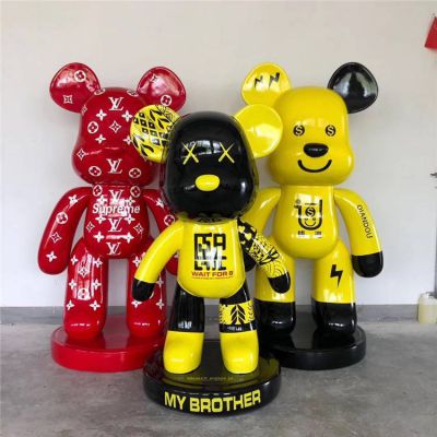 商场网红摆件玻璃钢卡通抽象博鱼网页版