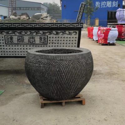 别墅庭院摆放仿古青石汉白玉荷花养鱼缸水缸博鱼网页版