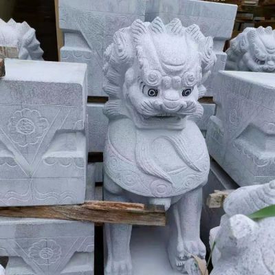庭院别墅门口大理石石雕石狮子博鱼网页版