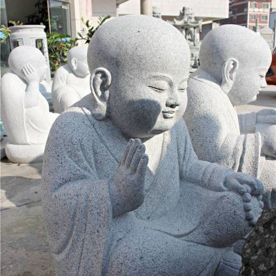 寺庙摆放砂岩浮雕小和尚博鱼网页版