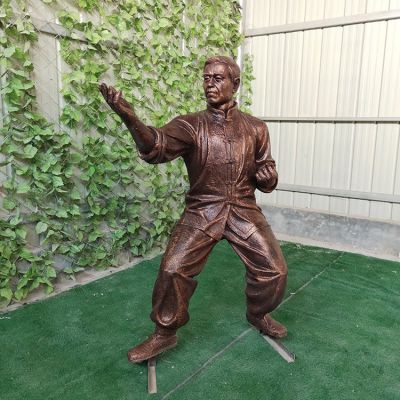 打拳，功夫人物铸铜博鱼网页版