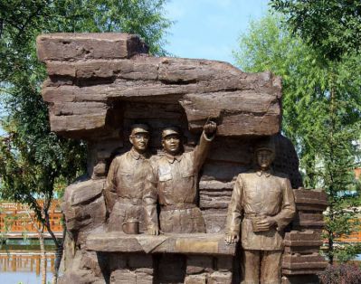 指挥作战的铜雕八路军博鱼网页版