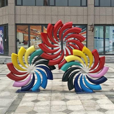 城市街道装饰摆放不锈钢彩绘抽象烟花亮化博鱼网页版