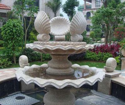 园林景观贝壳多层大理石喷泉博鱼网页版
