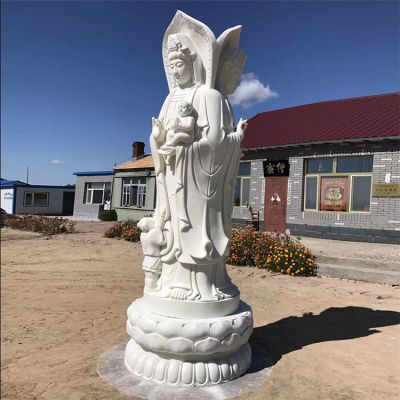 景区宗教寺庙大理石石雕送子观音博鱼网页版