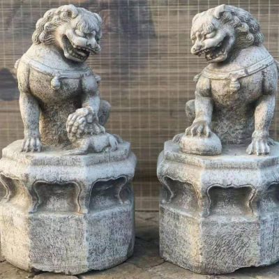 庭院门前  大理石石雕园林景区圆形石座 镇宅麒麟博鱼网页版