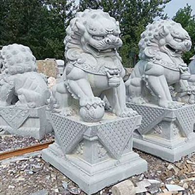 青石浮雕庭院公司大门镇宅招财石狮子摆件