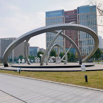 户外广场大型不锈钢景观艺术博鱼网页版摆件