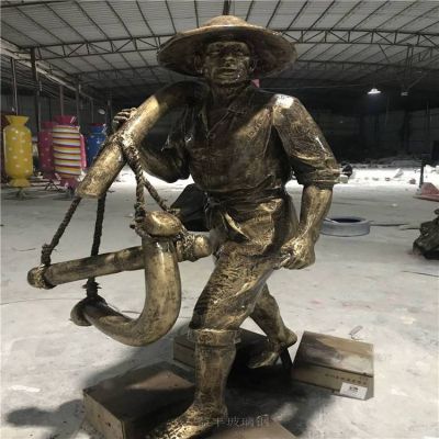 农耕主题人物博鱼网页版 玻璃钢景观小品博鱼网页版