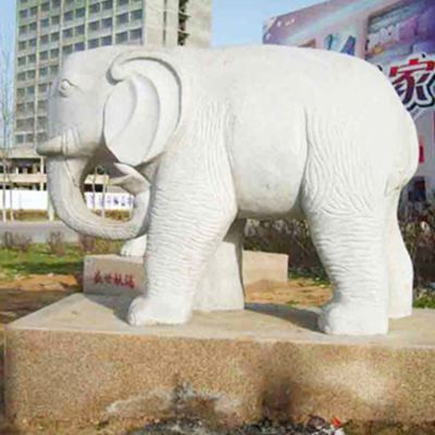 汉白玉石雕广场户外大型景观大象博鱼网页版