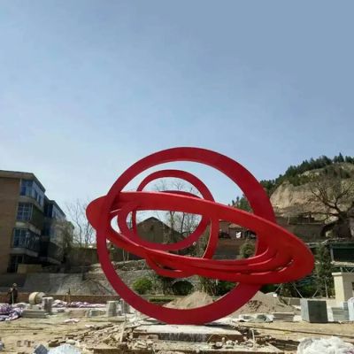 园林户外不锈钢创意圆环博鱼网页版摆件