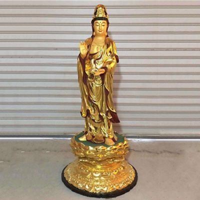 纯金打造寺庙立式观音菩萨博鱼网页版