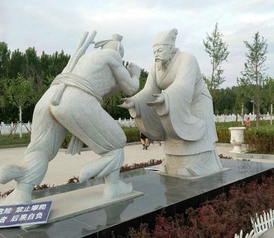 公园石雕汉白玉负荆请罪博鱼网页版