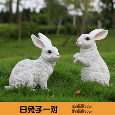 户外公园玻璃钢仿真兔子博鱼网页版