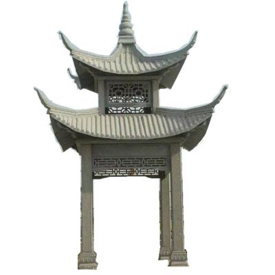 小型双层镂空仿斗拱顶景区园林摆放休闲凉亭